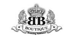 A black and white image of the logo for bb boutique.